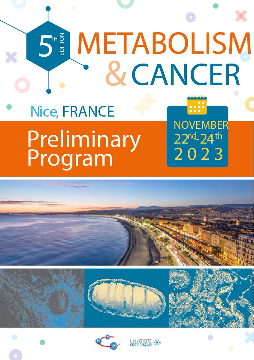 🗓Du 22 au 24 novembre, c'est la 5ème édition du congrès Metabolism &amp; Cancer : un programme riche vous y attend !

👉 Inscription : urlz.fr/mud0
🚀 Proposez un abstract (avant le 15.09) : urlz.fr/muac

Des prix sont à remporter pour les communications🏆