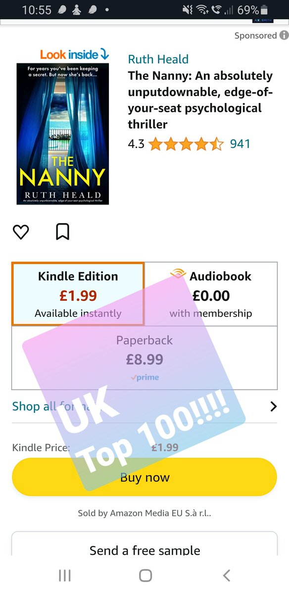 Delighted to see this today <a href="/RJ_Heald/">Author Ruth Heald</a> <a href="/bookouture/">bookouture</a> !!