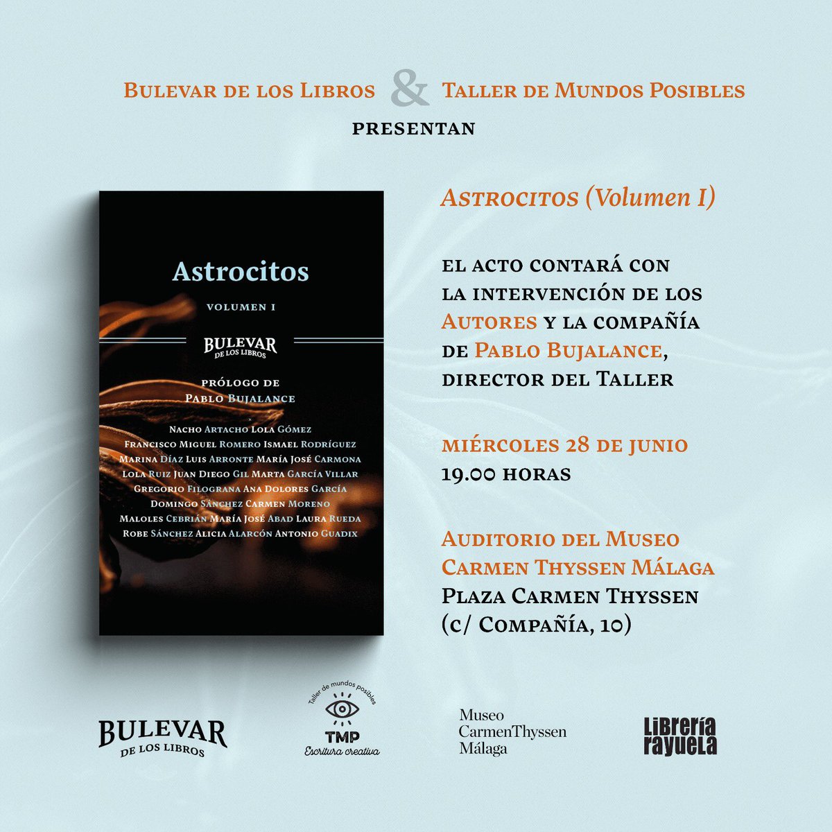 Último aviso. Esta tarde nos vemos en esto. Os esperamos. Gracias a todos.