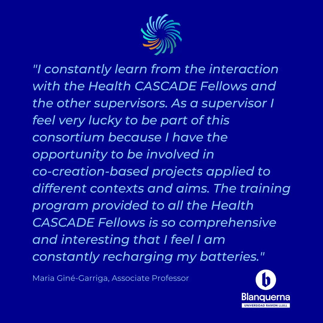 Health CASCADE (@health_cascade) on Twitter photo What is your favourite aspect of your role for the #HealthCASCADE project?
<a href="/GinGarriga/">Maria Giné-Garriga</a> What is your favourite aspect of your role for the #HealthCASCADE project?
<a href="/GinGarriga/">Maria Giné-Garriga</a>