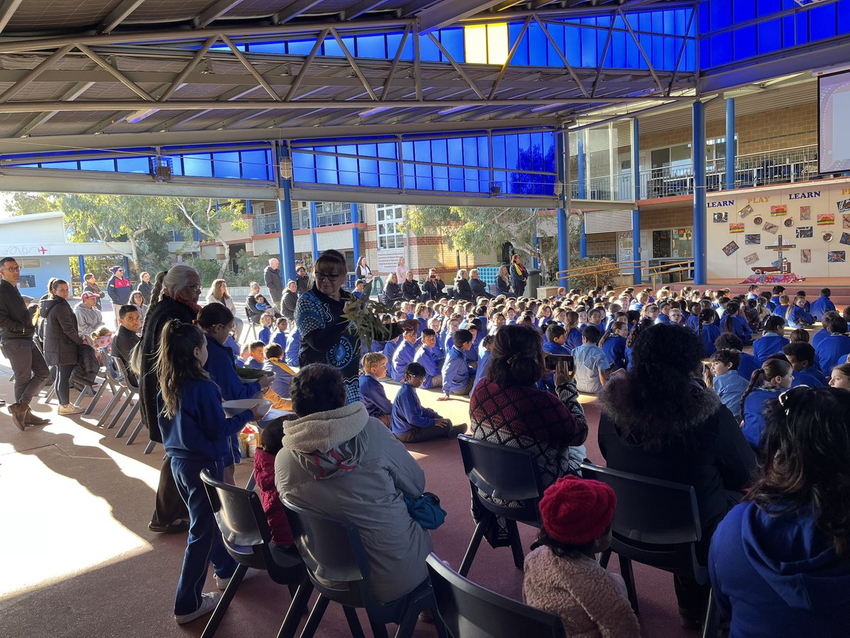Yesterday we had beautiful start to our NAIDOC Week celebrations.  Thank you to Mrs Lewis, and Mrs Florentino for coordinating the Liturgy and our special guest Mrs Brown for sharing your story. <a href="/CatholicEdWA/">Catholic Education WA</a>