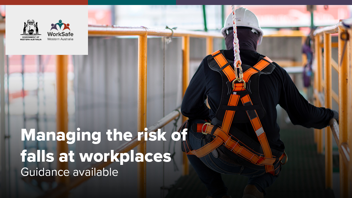 WorkSafeWA's tweet image. Do you work at height as part of your daily tasks? Falls are a serious risk and can be fatal. Managing the risk of falls at workplaces guidance: ow.ly/A97750ORnoQ #fallpreventiondevices #codeofpractice #workingatheight #tradies #fallprevention
