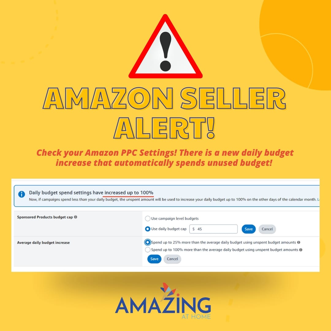 WHAT THE 🤬 <a href="/amazon/">Amazon</a>!?! CHECK YOUR PPC SETTINGS TAB they added a NEW SETTING called "Average daily budget increase" and they have AUTO SELECTED to spend 100% more than the average daily budget with unspent budget amounts. 🤯 

#amazonsellers #amazonseller #amazonfba #whatthehell