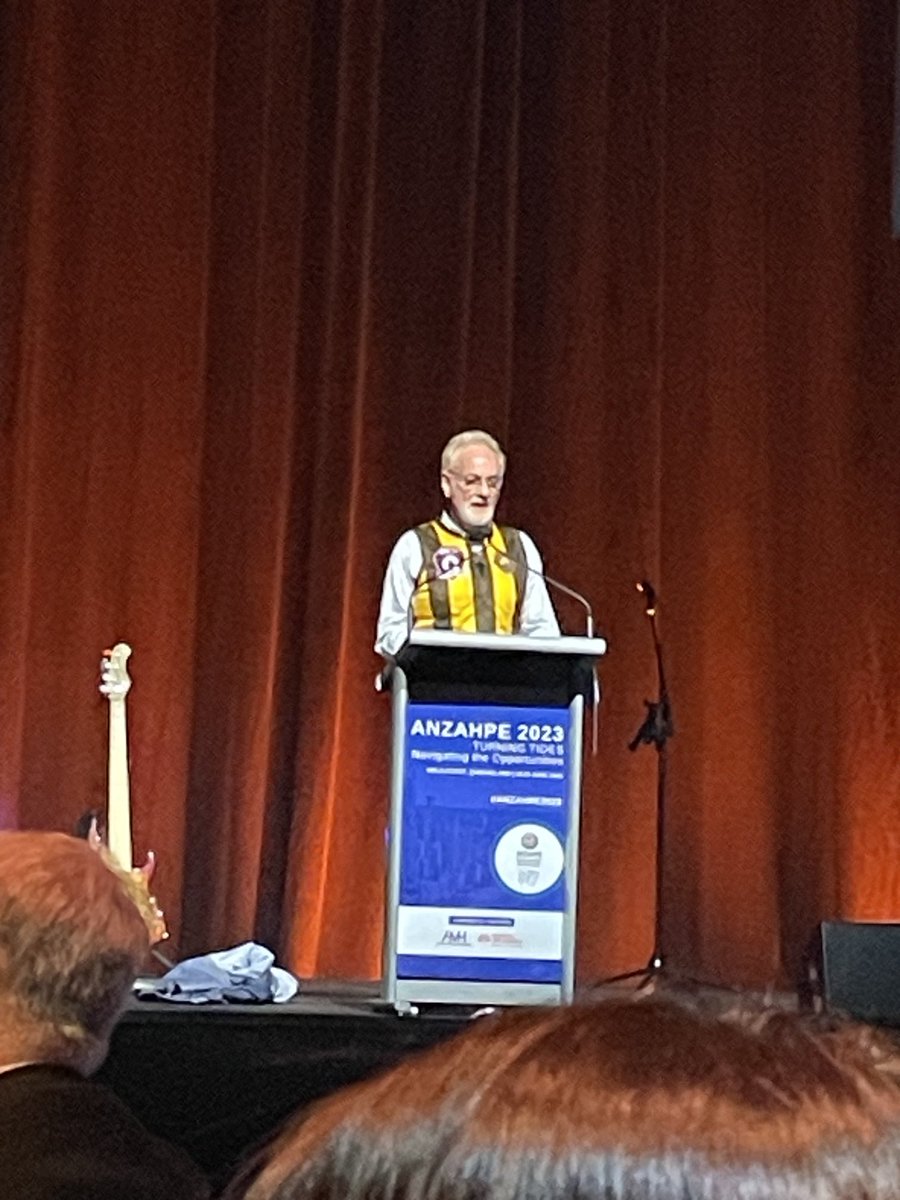 David Prideaux One of my favourite people salutes the past 50
Years #ANZAHPE23