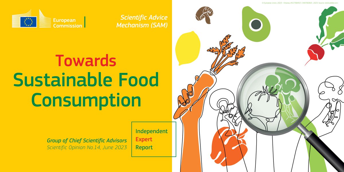 EUScienceInnov's tweet photo. Today the Group of Chief Scientific Advisors #SAMGroup_EU delivered a scientific opinion on sustainable food consumption. The scientists recommend supporting with policy instruments #consumers in their shift towards a #healthy #diet for a more sustainable food system. https://t.co/7woDWImpat