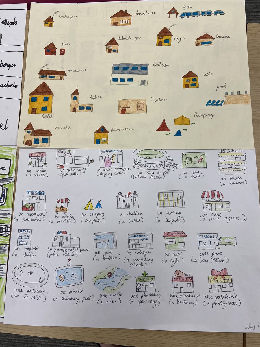 Some great town maps and revision posters from our @LossieHigh S2 classes. Nice way to end a busy year! #mfl #frenchrevision #nearlysummer