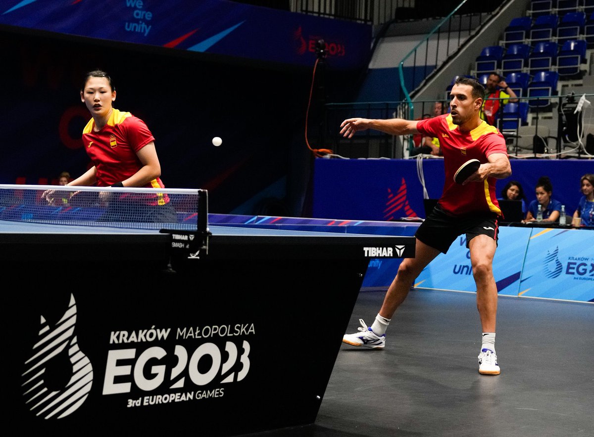 Terminamos cuartos en los Juegos Europeos en dobles mixtos .

Queríamos mucho clasificarnos ya para Paris y ganar una medalla para España pero esta vez no pudo ser.

Gracias a todos por el apoyo durante estos días 🙏🏻 

Volveremos más fuertes 💪🏻

#elcorazondeespaña #juegoseuropeos