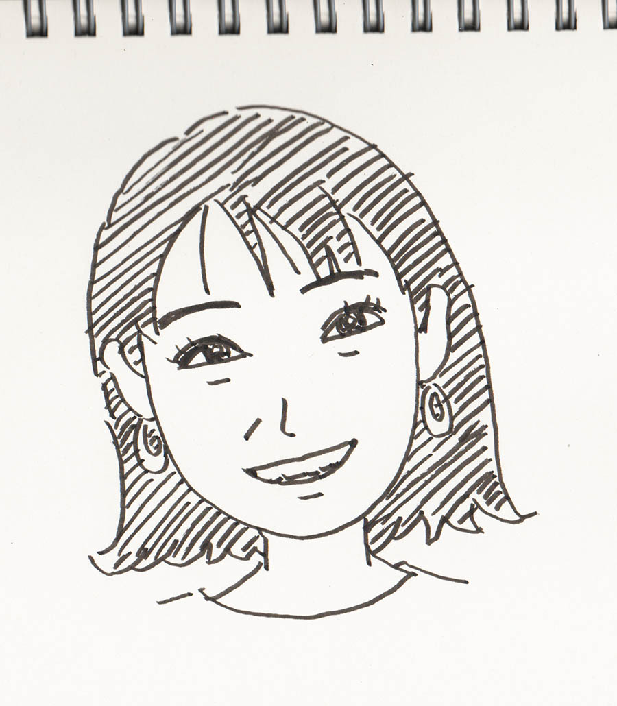 いつものリアル系の鉛筆画似顔絵とは違う、ペン画一発描き似顔絵の練習✍️😁 貴房にしては珍しく芸能人、佐久間由衣さんと浜辺美波さんを描いてみました。 うぅ、むずい... いつも、鉛筆で消しては直して、を繰り返して絵作りしてる自分には一発描き&省略した描き方がすごく難しく感じます💦 #似顔絵