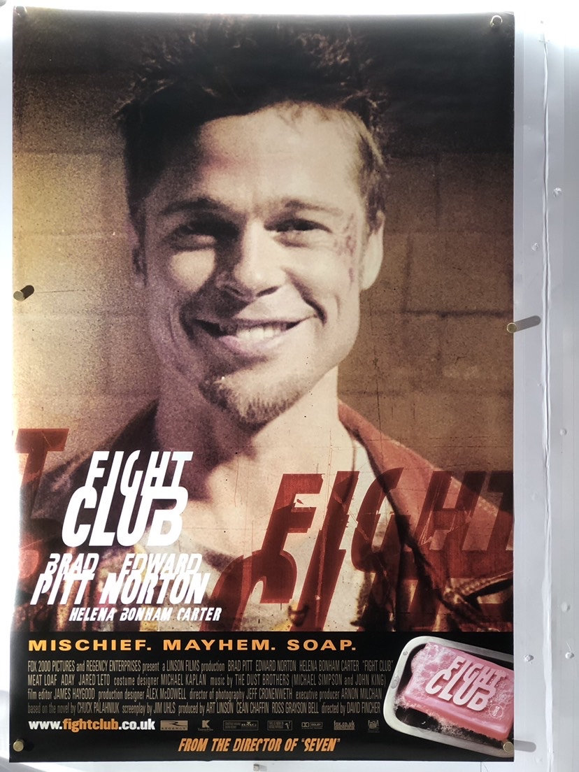 postermad's tweet image. Vintage Fight Club 1999 Brad Pitt Ed Norton Promo Poster 40 inch X 60 inch etsy.me/3piMYn7 #unframed #film #vertical #uk #poster #original #british #cinema #us