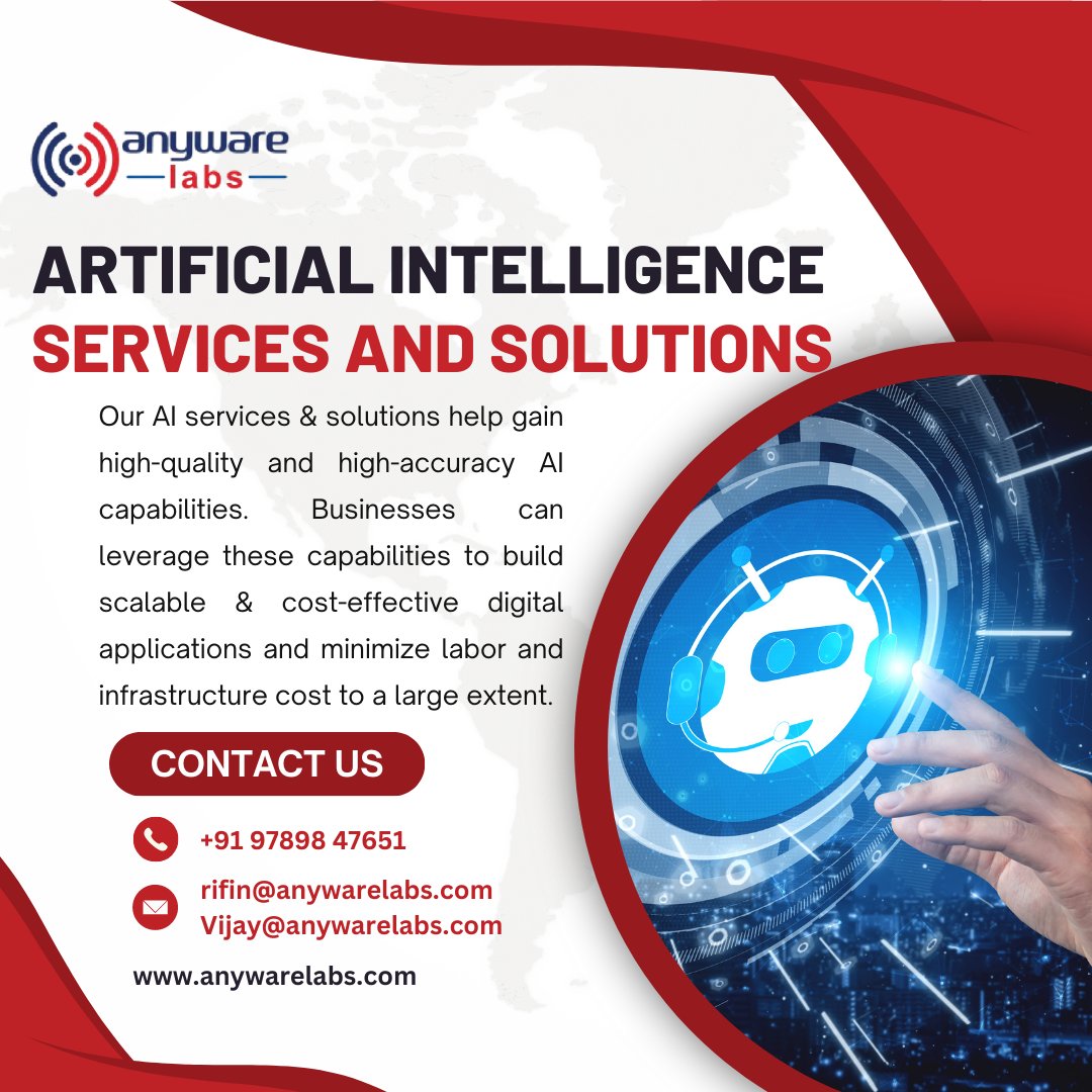 anywarelabsch's tweet image. 🌐Visit: anywarelabs.com
📞 Call @ 09789847651
Mail to rifin@anywarelabs.com
vijay@anywarelabs.com   

#anywarelabs #ai #artificialintelligence #automation #innovation #automationsolutions #aicompany #aiservices #aidevelopment #aitechnology #aisoftware