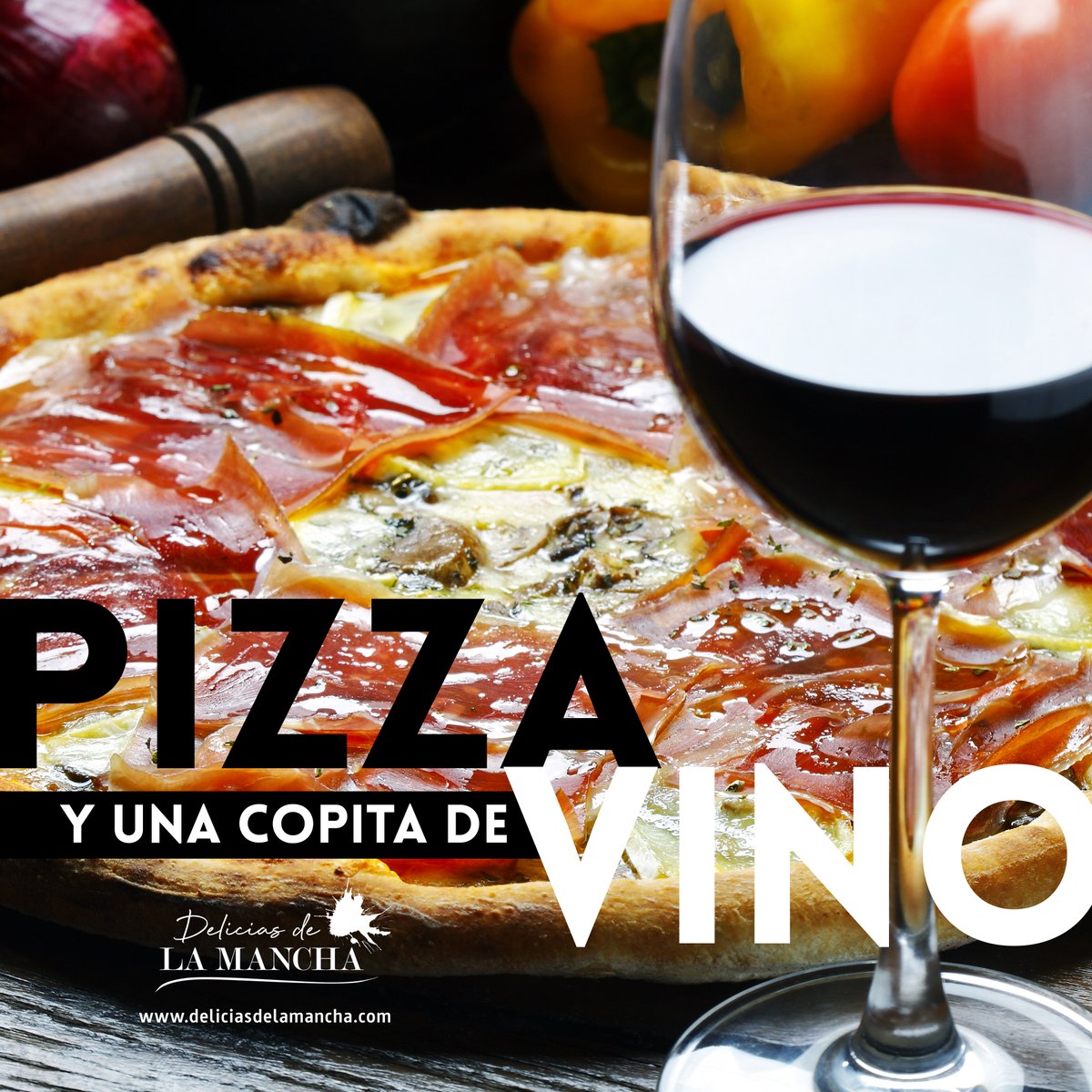 Una buena combinación para empezar la semana con alegría... ¡Vino 🍷 y pizza 🍕!
.
#deliciasdelamancha #vinoypizza #vinosdecalidad #vinosdelamancha #winelover #maridajes #LaMancha #gastronomía
