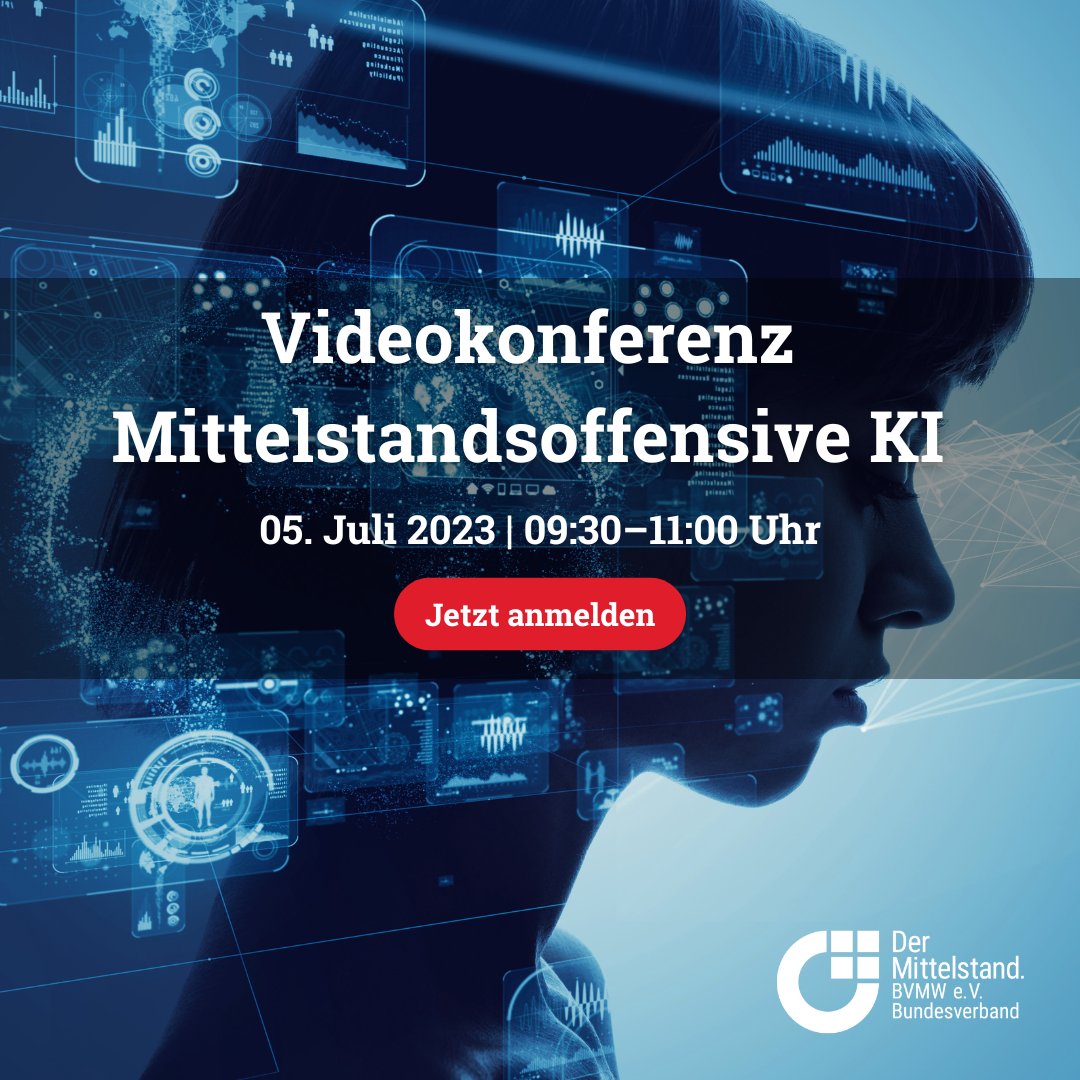 Der Mittelstand. BVMW e.V. (@bvmwev) on Twitter photo Mittelstandsoffensive #KünstlicheIntelligenz | Unsere Experten erwarten Sie mit Einblicken in die:
🤖 Auswirkungen des #AIAct
🤖 Neuen #KI-Funktionen von <a href="/MicrosoftDE/">Microsoft Germany</a>
🤖 Zertifizierung von Sicherheitsstandards für KI-Anwendungen
Jetzt anmelden 👉 bit.ly/mittelstandsof… Mittelstandsoffensive #KünstlicheIntelligenz | Unsere Experten erwarten Sie mit Einblicken in die:
🤖 Auswirkungen des #AIAct
🤖 Neuen #KI-Funktionen von <a href="/MicrosoftDE/">Microsoft Germany</a>
🤖 Zertifizierung von Sicherheitsstandards für KI-Anwendungen
Jetzt anmelden 👉 bit.ly/mittelstandsof…