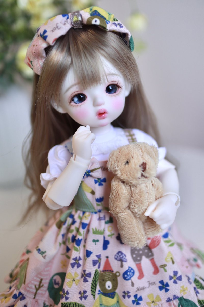 귀여운 우유에게 귀여운 곰인형🧸