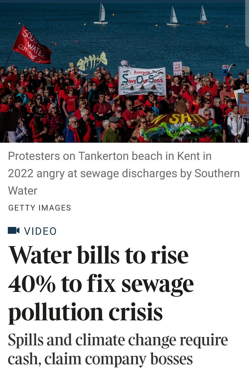 JolyonMaugham's tweet image. In May water companies 'apologised'. Now in June they plan to raise bills 40%. Everyone has to pay - except their shareholders. It's wrong to allow this - and we shouldn't.