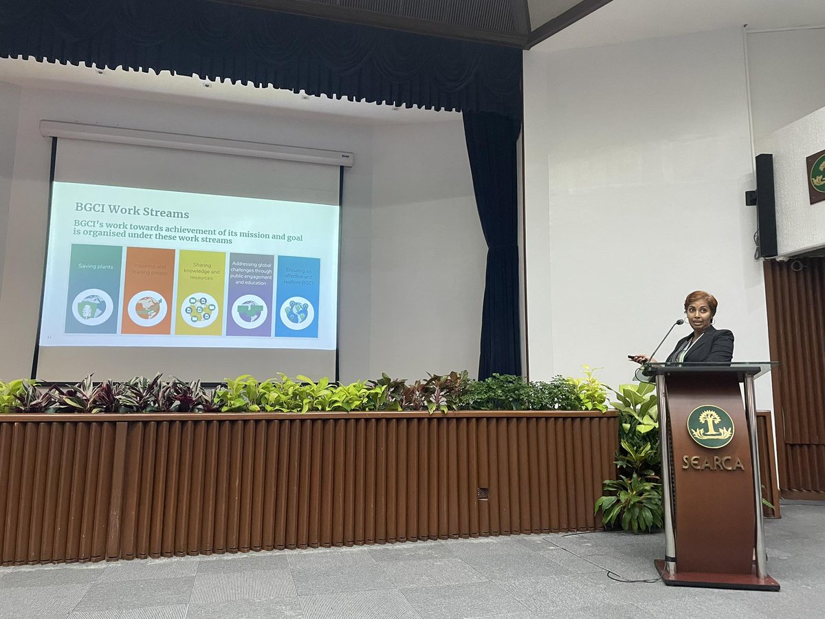 UPLBOfficial's tweet photo. Dr. Greetha Arumugam talked about the “Southeast Asia Botanic Gardens Network .” https://t.co/3Ku6bBmmgU