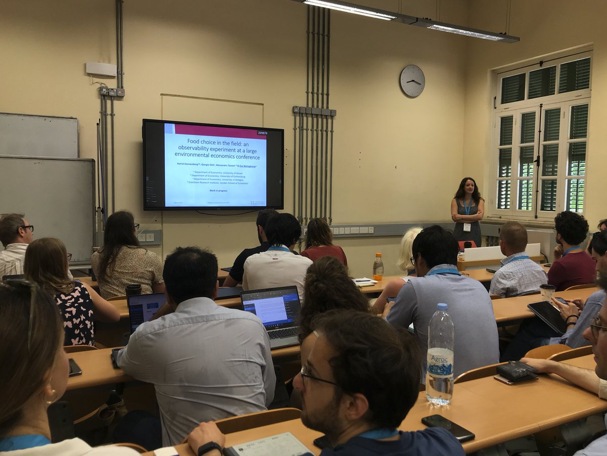 Social Norms | Andreas Themistocleus Lemesos |
@evaweingaertner is presenting the results of her joint work on the #EAERE2022 food experiments with <a href="/atavoni/">Alessandro Tavoni - now at: @atavoni.bsky.social</a>, <a href="/adannenberg11/">Astrid Dannenberg</a> and Giorgio Dini. Come have a look!
#EAERE2023