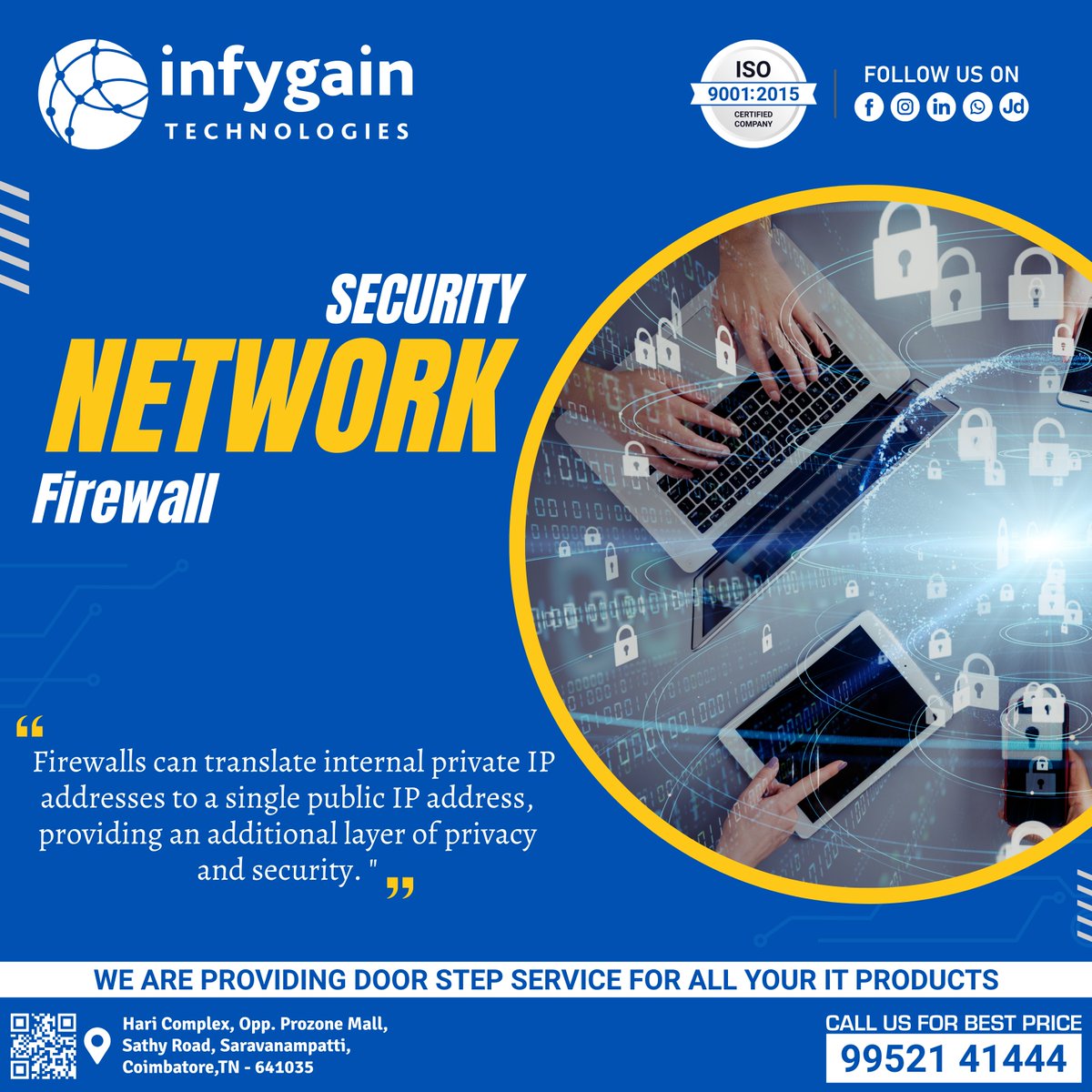 infygain's tweet image. 🔒 Protect your digital fortress with a robust Network Firewall! 🛡️

⭐Prevent unauthorized access
⭐Detect and block malware
⭐Control network access
⭐Filter unwanted content
⭐Monitor network activity

#NetworkFirewall #Cybersecurity #StaySecure #infygain #CBE