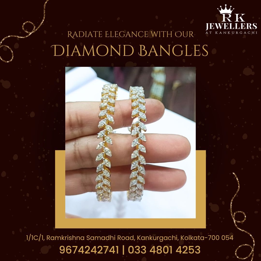 Discover an exquisite collection of meticulously crafted jewellery that epitomizes elegance and refinement in every detail.
#rkjewellers #diamondjewellery #diamondbangle #diamondsareforever #diamonds #bangles #gold #goldjewellery #jewellerystoreinindia #jewellerystore #kolkata