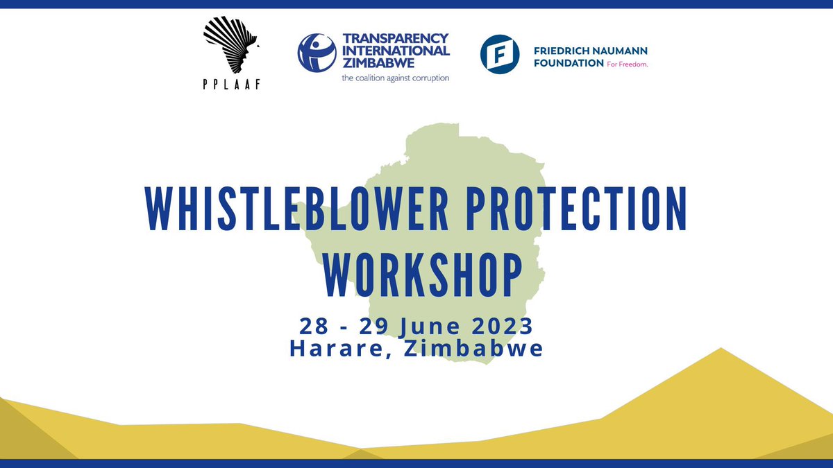 #Zimbabwe: This week, @PPLAAF, @TIZim_info and @FNF_Africa are hosting a whistleblower protection workshop in Harare with lawyers, journalists, and civil society members. Watch this space for key takeaways.