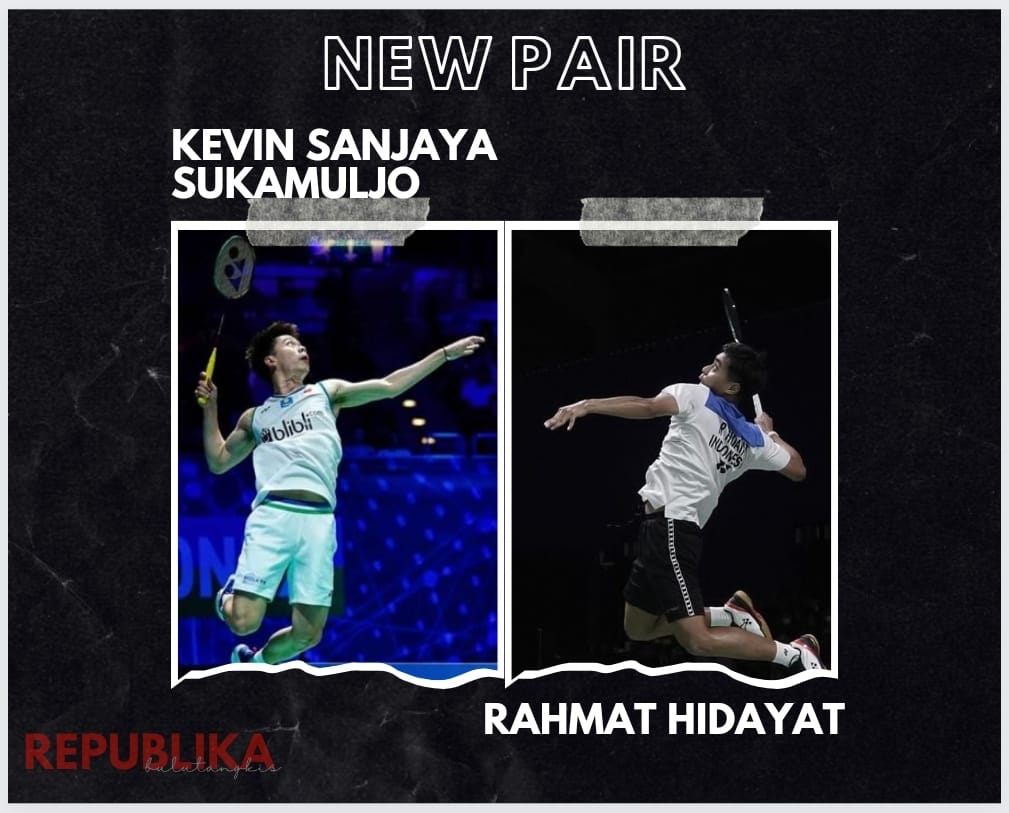 republika_bulu's tweet photo. New Pair of Indonesian Men's Double.. 

Kevin Sanjaya Sukamuljo/ Rahmat Hidayat

Semoga adanya Rahmat sebagai partner baru Kevin, prestasi yg ditorehkan pair baru ini kedepannya sesukses prestasi Kevin/Gideon.

Come on Kevin/ Rahmat 💪

#badminton
#kevinsanjaya
#rahmathidayat https://t.co/tzGxPViPF3