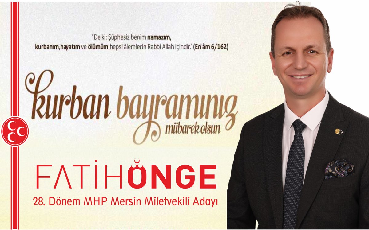 MÜBAREK KURBAN BAYRAMIMIZIN BAŞTA ÜLKEMİZ VE MERSİNİMİZ OLMAK ÜZERE, TÜM TÜRK-İSLÂM DÜNYASINA HAYIRLAR GETİRMESİ DİLEĞİYLE; SAĞLIK, MUTLULUK, HUZUR DOLU NİCE BAYRAMLARA..MUTLU BAYRAMLAR! 🇹🇷🇹🇷🇹🇷