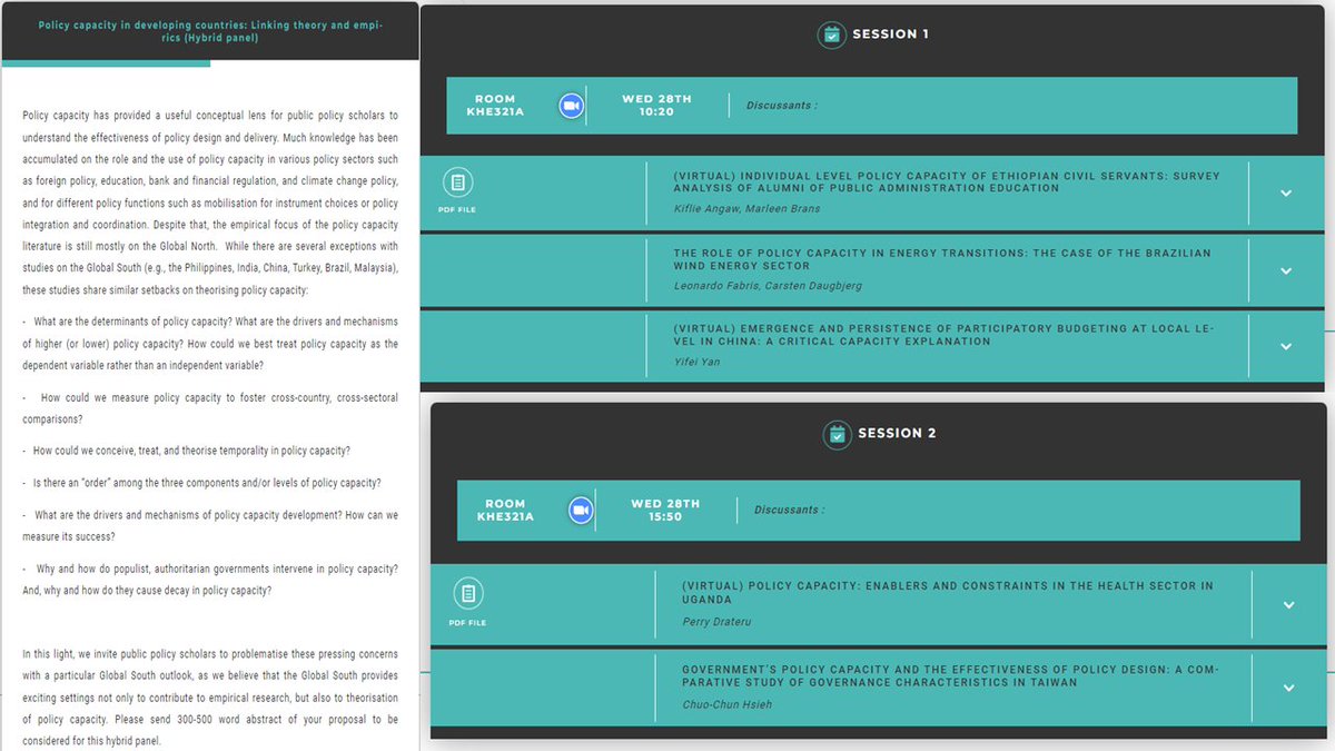 mkeremcoban's tweet image. 🚨Come join us today at #ICPP6 @_IPPA_ 

In our hybrid panel, we are discussing #policycapacity in developing countries w/ @briayifeiyan @kidjiesaguin @CarstenDaugbje1 @macrown55 &amp;amp; many other (Twitterless) colleagues 👇