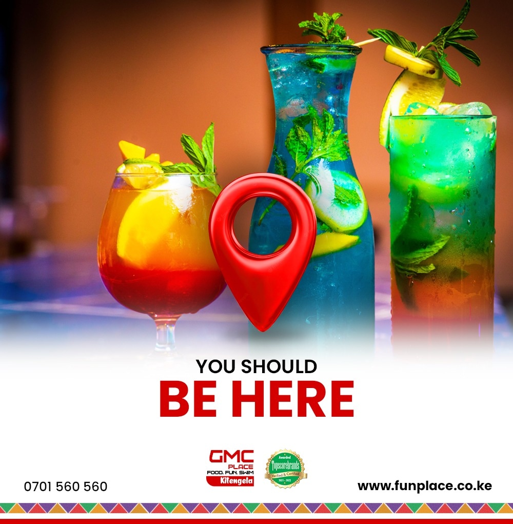 Unwinding after a long day at work? Catching up with your girls? Trying to kill time waiting for traffic to subside; It's good to Try have a sip of @gmc_fun's cocktail if you are within Kitengela.
#TwendeGMC