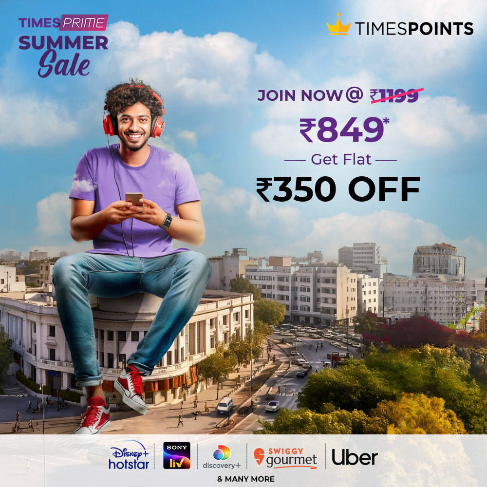 🌞☀️ TimesPrime Summer Sale Alert! Dive into the hottest deals of the season.
Enjoy FLAT ₹350 off on your favorite brands with your TimePoints. From fashion to food, travel to entertainment, unlock incredible savings and make this summer unforgettable.

<a href="/timesprime/">Times Prime</a>

#SummerSale