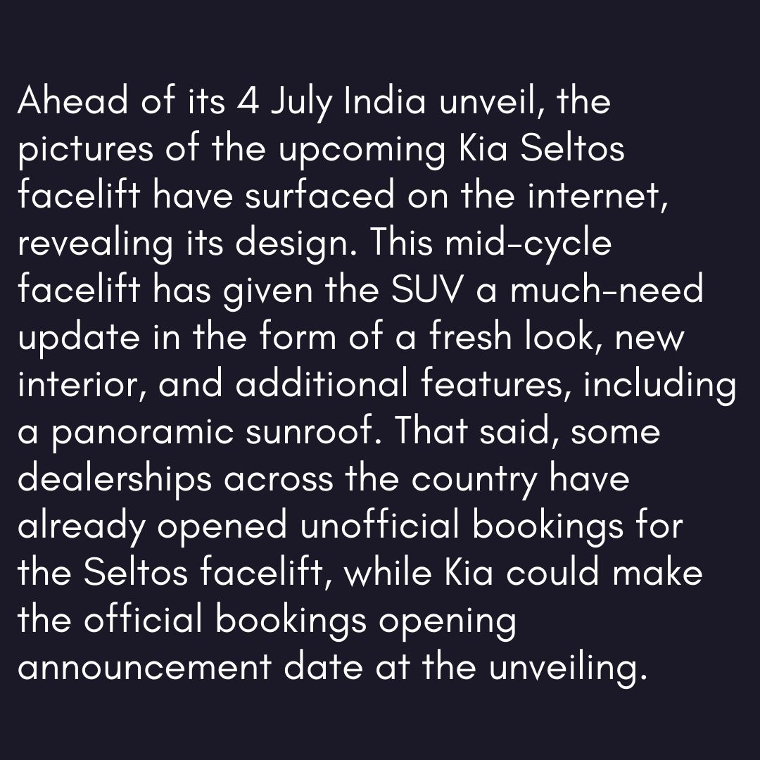 odmag's tweet image. #overdrivenews Upcoming Kia Seltos facelift pictures leaked.