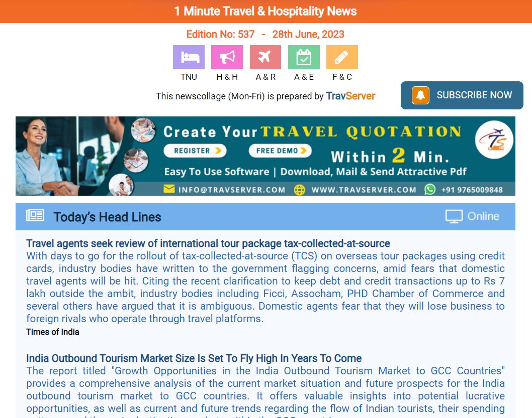 #Travelagents seek #review of #international #tourpackage #tax-collected-at-source newscollage.travserver.com/june2023/trave…
#vacation #traveler #holidaypackages #holiday #honeymoon #tourandtravel #delhi #honeymoonpackage #travelpackages #holidaypackage #explore #adventure