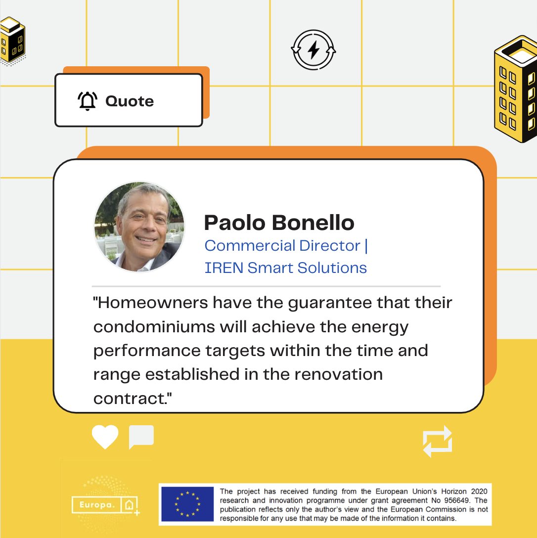 EuropaOneStopShop (@europarenovate) on Twitter photo According to Paolo Bonello, Commercial Director of IREN #Smart Solutions, which is part of <a href="/gruppoiren/">Gruppo Iren</a>, homeowners have countless advantages when picking an #ESCO for the #deeprenovation of their condominiums with #energyefficiency measures.
youtube.com/watch?v=7zlOBeā¦
#energy According to Paolo Bonello, Commercial Director of IREN #Smart Solutions, which is part of <a href="/gruppoiren/">Gruppo Iren</a>, homeowners have countless advantages when picking an #ESCO for the #deeprenovation of their condominiums with #energyefficiency measures.
youtube.com/watch?v=7zlOBeā¦
#energy