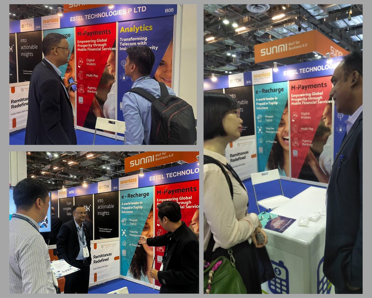 Esteltechnology's tweet photo. Estel Technologies team is at the Seamless Asia Singapore 2023! Visit our booth B08 to explore how Estel is driving the transformation of TELCO and BFSI through its AI-powered platform, leveraging the power of digital technologies.

#team #digital #power #seamlessasia https://t.co/wpX11RMzjH