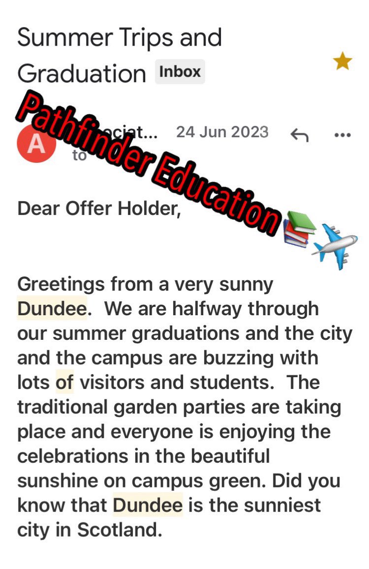 CynDpathfinder's tweet image. 🚨ADMISSION ALERT!🚨
University of Dundee🏴󠁧󠁢󠁳󠁣󠁴󠁿🇬🇧
All roads lead to Scotland this Fall!
#studyinscotland #studyinuk #studyinaustralia #studyincanada #usastudyvisa #canadastudyvisa #StudyinFinland #studyinsweden #StudyinNewZealand #StudyinNorway #schengenvisa#australiastudyvisa