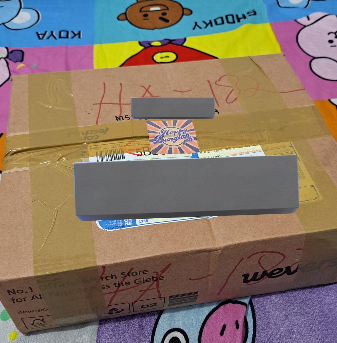 Grldn1213's tweet photo. My budols are here! 

Thank you as always 🩷💜🩵.
@HappyBangtanPH https://t.co/NxtnrfoB4Q