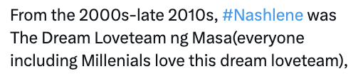 Iba talaga kilig ko kapag nakakabasa ako ng mga ganito from casuals >< malaki lang talaga impact ng #Nashlene noh?