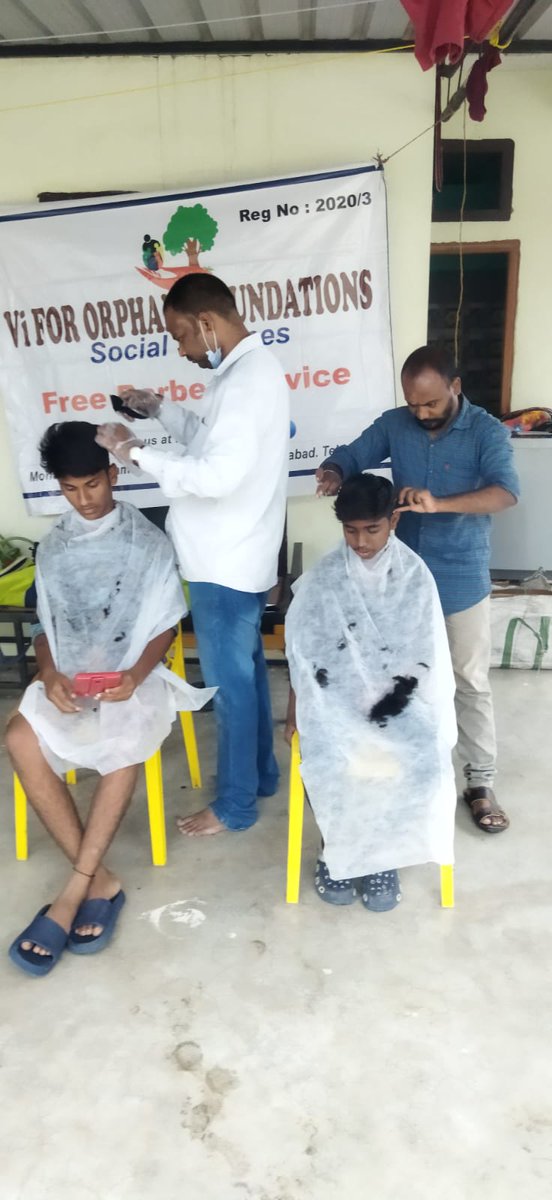rakeshnayee235's tweet photo. #orphan #home #free #Hair #cutting #service by #Vi #For #Orphans #Foundation #Team &amp; #distributed #Snacks on Tuesday 27-06-23 https://t.co/k594oYmOre