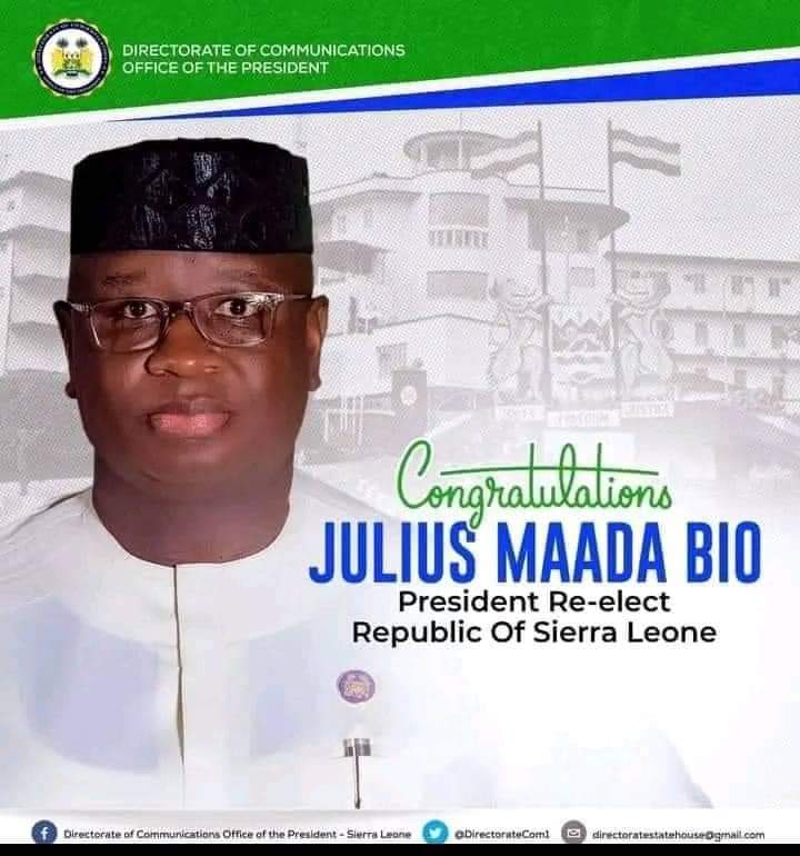 dickoh_sesay's tweet photo. Congratulations 🎊 my President, wishing you all the best in your next 5 yrs term, pls adhere the demands of d people en work in d interest of all irregardless parties, religion, tribes  etc.
Congratulations once more sir . https://t.co/0BuTUTODop
