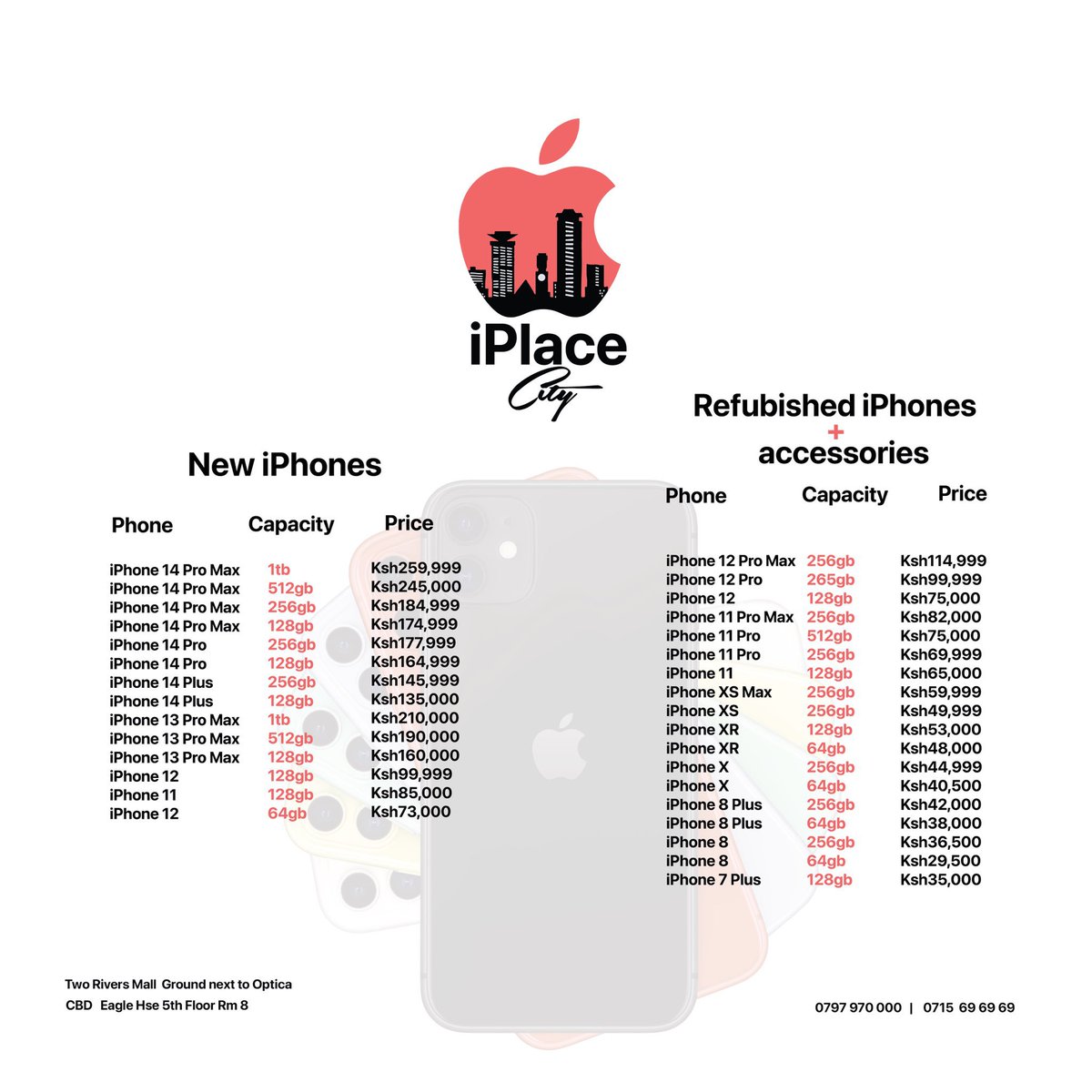 HeemMufc's tweet photo. Here are some latest Apple deals from @iPlaceCity.

• Phone Cases
• Watch Straps
• Airpods
• iPhones
• Chargers
• Apple watches
• MacBooks
 
They are located at ;

📍 Two Rivers mall ground floor
📍 Eagle House Kimathi Street 5th floor room 8.

📞 0715889532 or 0797970000 https://t.co/I1V6kvLixy