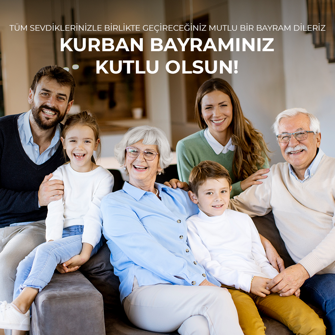 Sevdiklerinizle bir arada, sağlık, huzur ve mutluluk dolu nice bayramlar geçirmenizi dileriz, Kurban Bayramınız kutlu olsun. #KurbanBayramı