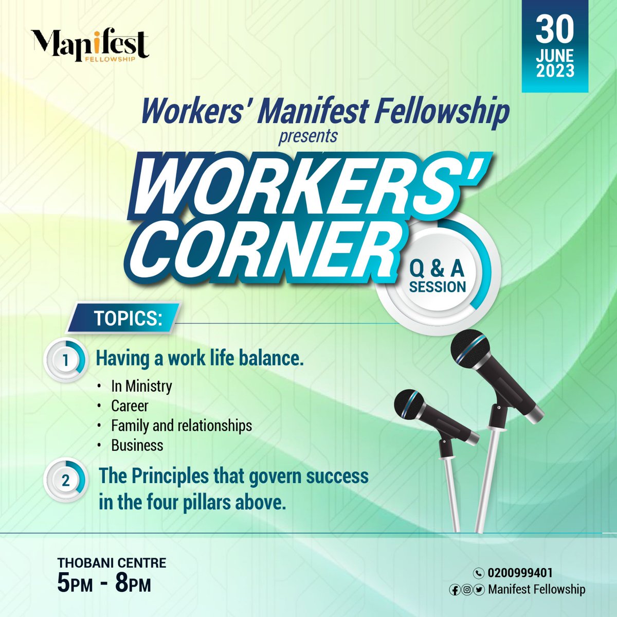 #WorkersManifestFellowship 
This Friday