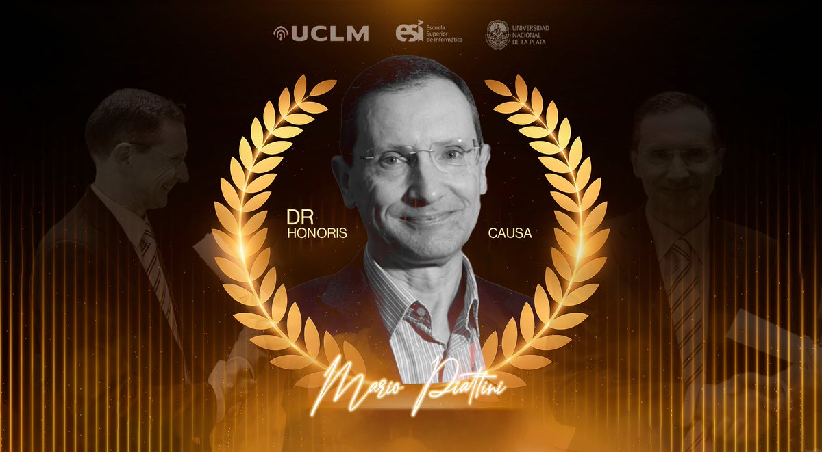 🏅 Nuestro profesor <a href="/MarioPiattini/">Mario Piattini</a> recibe la distinción de Doctor Honoris Causa por la Universidad Nacional de la Plata <a href="/unlp/">UNLP</a> 🇦🇷

🎓 Esta distinción se suma al #Premio #Nacional en #Ingeniería #Informática recibido en marzo de 2023

❤️🔄

👉 esi.uclm.es/index.php/2023…