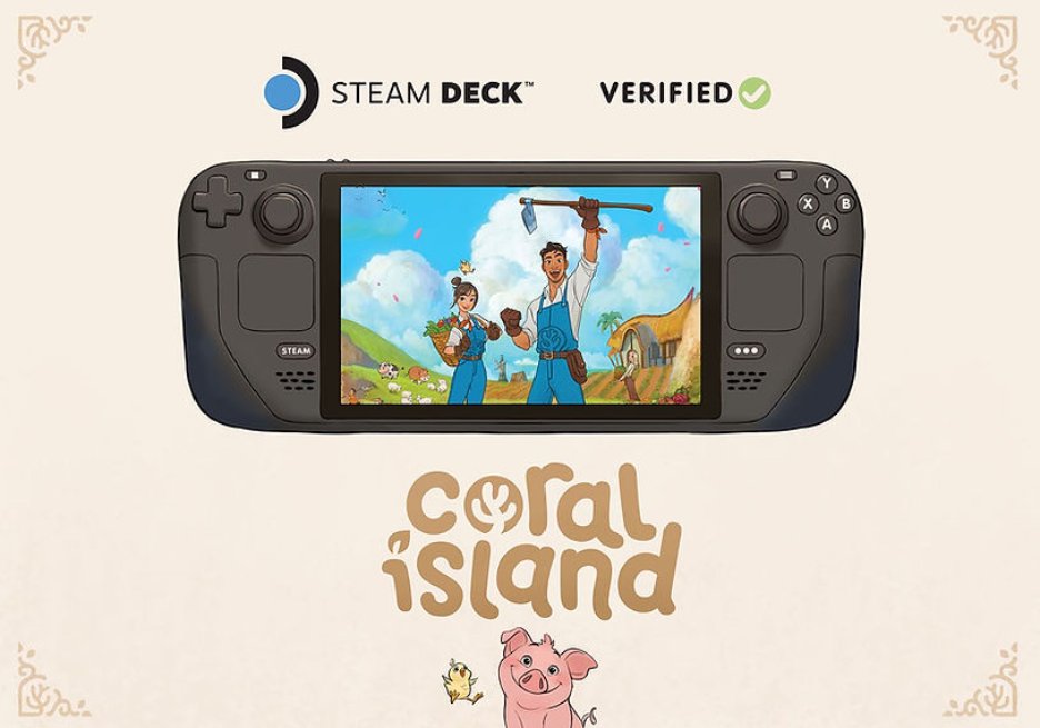 One more thing: Coral Island is now officially VERIFIED for the #SteamDeck platform! With this, the game's performance, stability, & user experience is great on Steam Deck. Now, you can dive into Coral Island in the palm of your hand, wherever you go *smoothly* 🎨 @davidalojaya