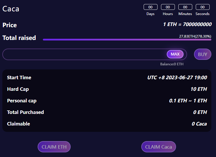 _Hotpad's tweet image. ✨ Dear HPFans ✨

👏#HotPad's first IDO Caca concluded with a perfect 278% completion.

🪙Contract: 0xcE4ad0da72a0163215995829Ce862f44aC06D06a

⭐️ Let's go ahead and take $Caca to the moon