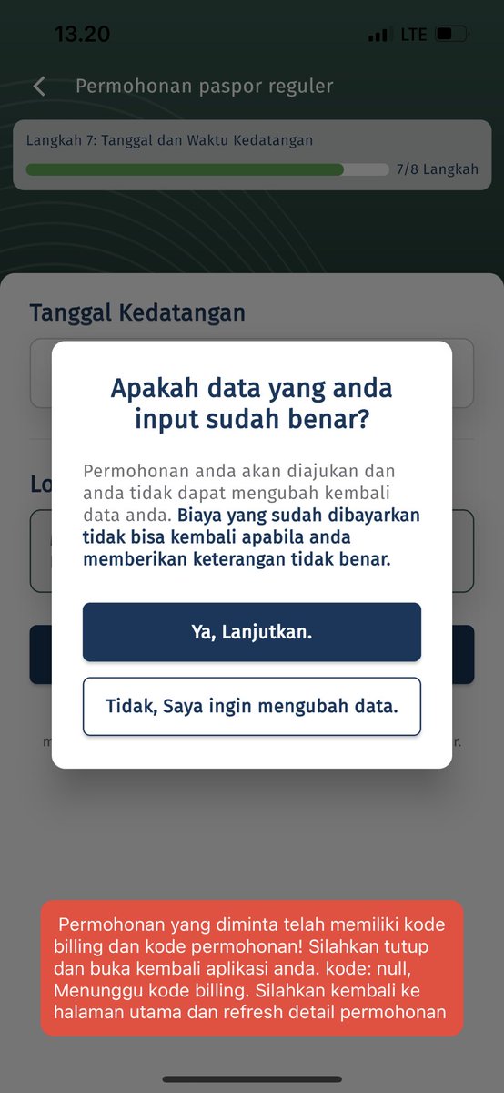 inodisini's tweet photo. Kumaha ini @ditjen_imigrasi kok aplikasi mpaspor nya sering banget jadi nyusahin ya, mohon atensinya @silmykarim aplikasi mpaspor masih butuh banyak perbaikan https://t.co/cbsptOMI56