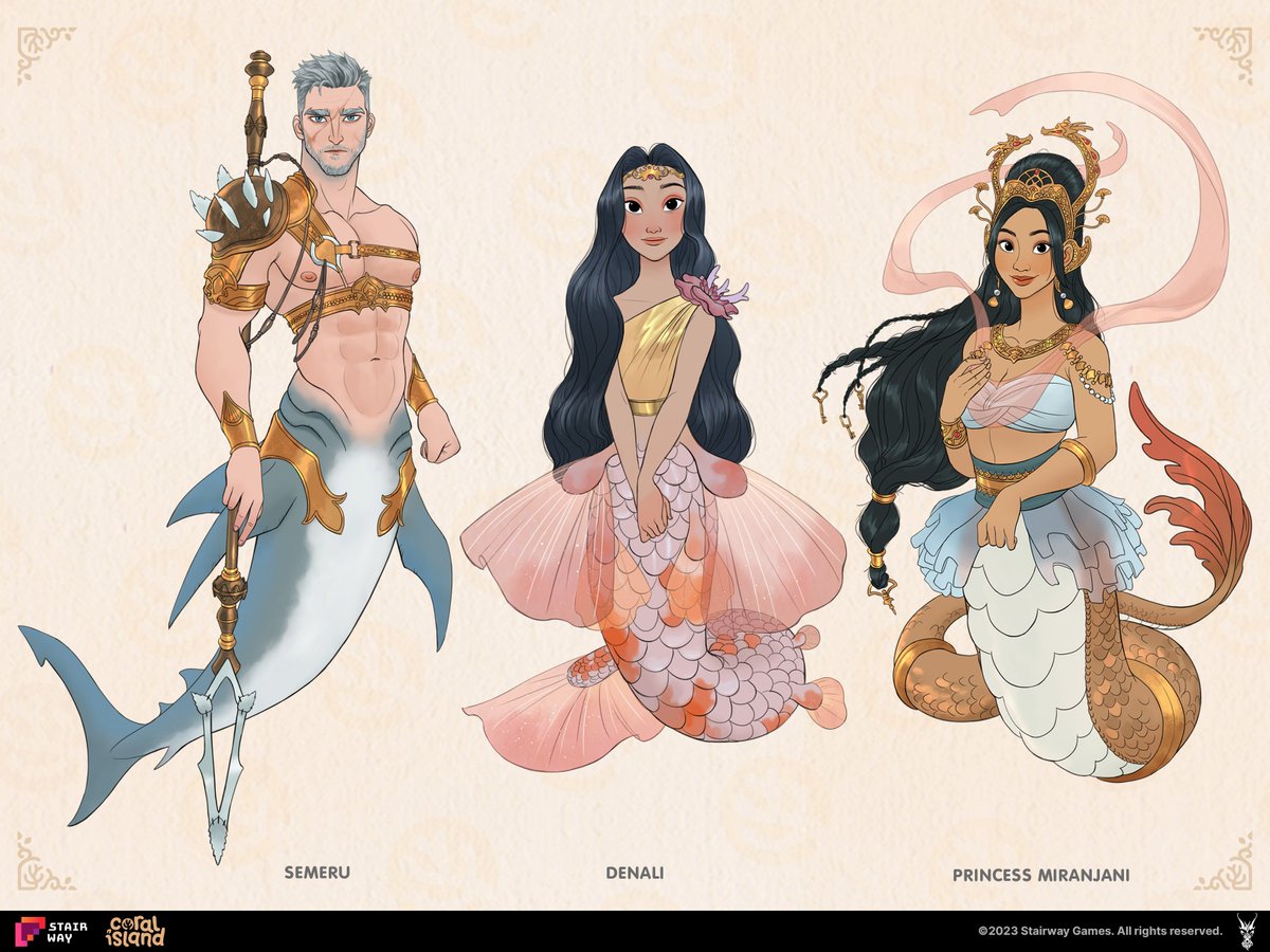 Coral Island (@coralislandgame) on Twitter photo June devblog is now live! More merfolk reveal, Complete romance lineup, Charity, Spooky Festival, Ranch Automation, SEMERU!!! and more👉stairwaygames.com/post/june-2023…
🧜♀️Merfolk dateable lineup by <a href="/davidalojaya/">David Ardinaryas Lojaya</a> June devblog is now live! More merfolk reveal, Complete romance lineup, Charity, Spooky Festival, Ranch Automation, SEMERU!!! and more👉stairwaygames.com/post/june-2023…
🧜♀️Merfolk dateable lineup by <a href="/davidalojaya/">David Ardinaryas Lojaya</a>