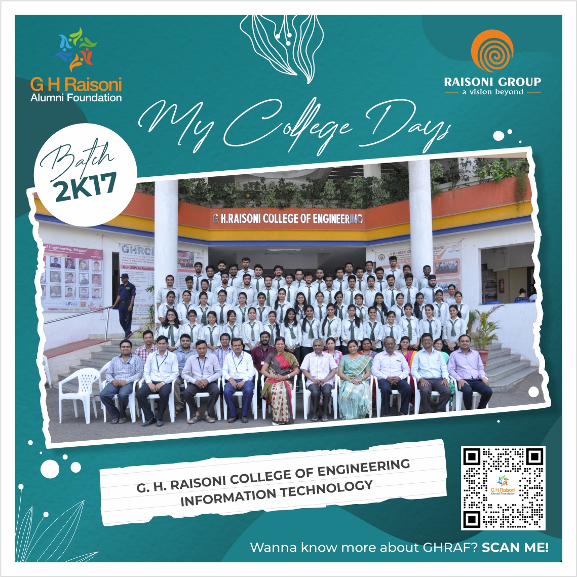 raisoniworld's tweet image. Harnessing the power of bits and bytes! Proud graduates of G H Raisoni College of Engineering, Batch 2017 IT Department leading the way in the digital age."
#DigitalTrailblazers #ClassOf2017 #CodingHeroes #Raisoni #RGI #DreamAchievers #FutureITLeaders