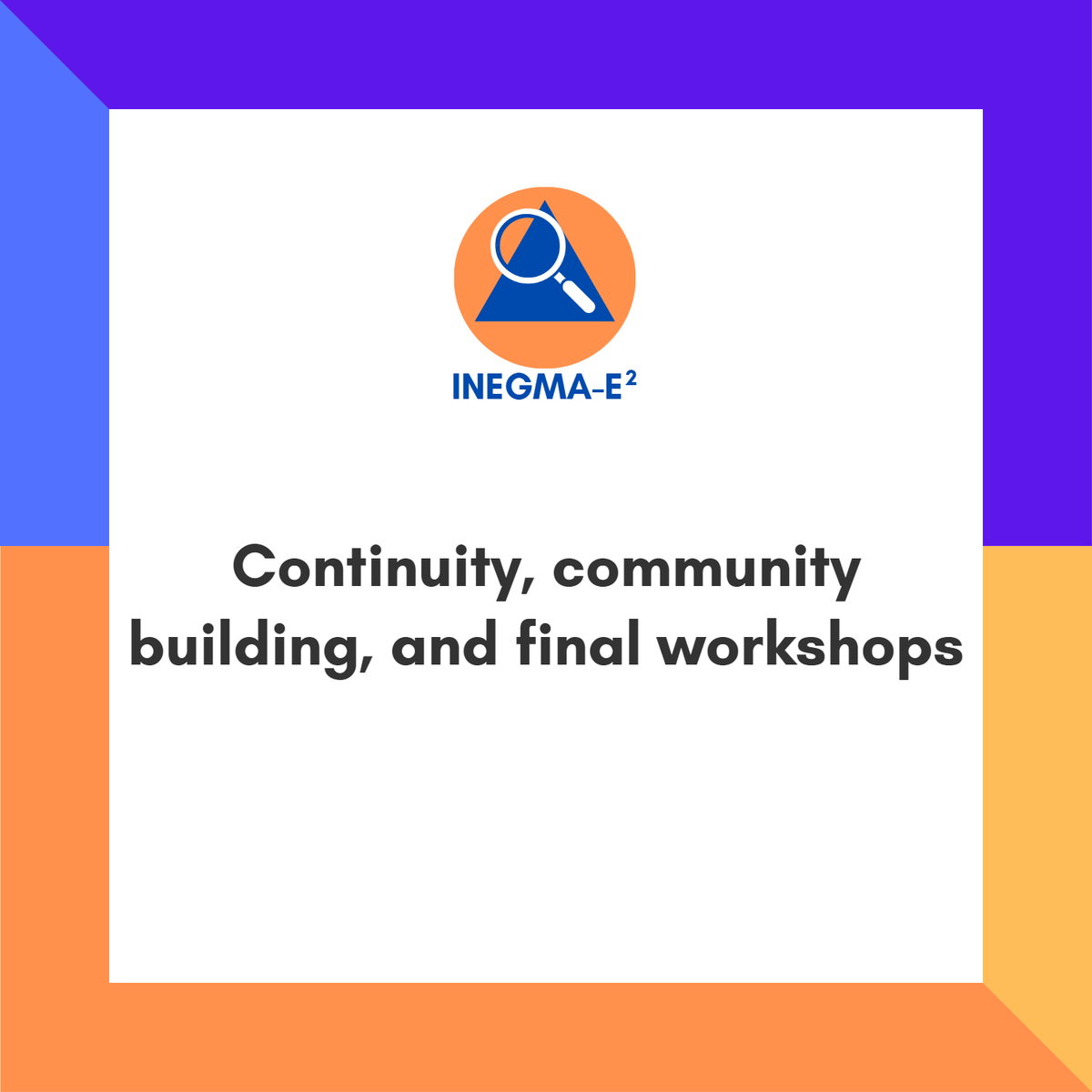 inegmae2's tweet photo. As the INEGMA-E2 #EUproject is nearing its end, we're finalising deliverables and have been busy with several final workshops. Read about our latest activities on our #UCPKN page in the news section 👉 https://t.co/ManPpD2o0D

#civilprotection #CivPro #exerciseevalation https://t.co/6DAJ40hiFu