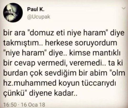 faizi de kuveyt türk katılım bankası'nın ortağı olduğu için haram kılmıştı. ne büyük açık yakalamış kendince. zekâya bak, muhakemeye bak. bu da ateistin yobaz versiyonu. tebliğ yapacağım diye 24 saat zırvalayan dincinin öteki rengi. al birini vur ötekine.