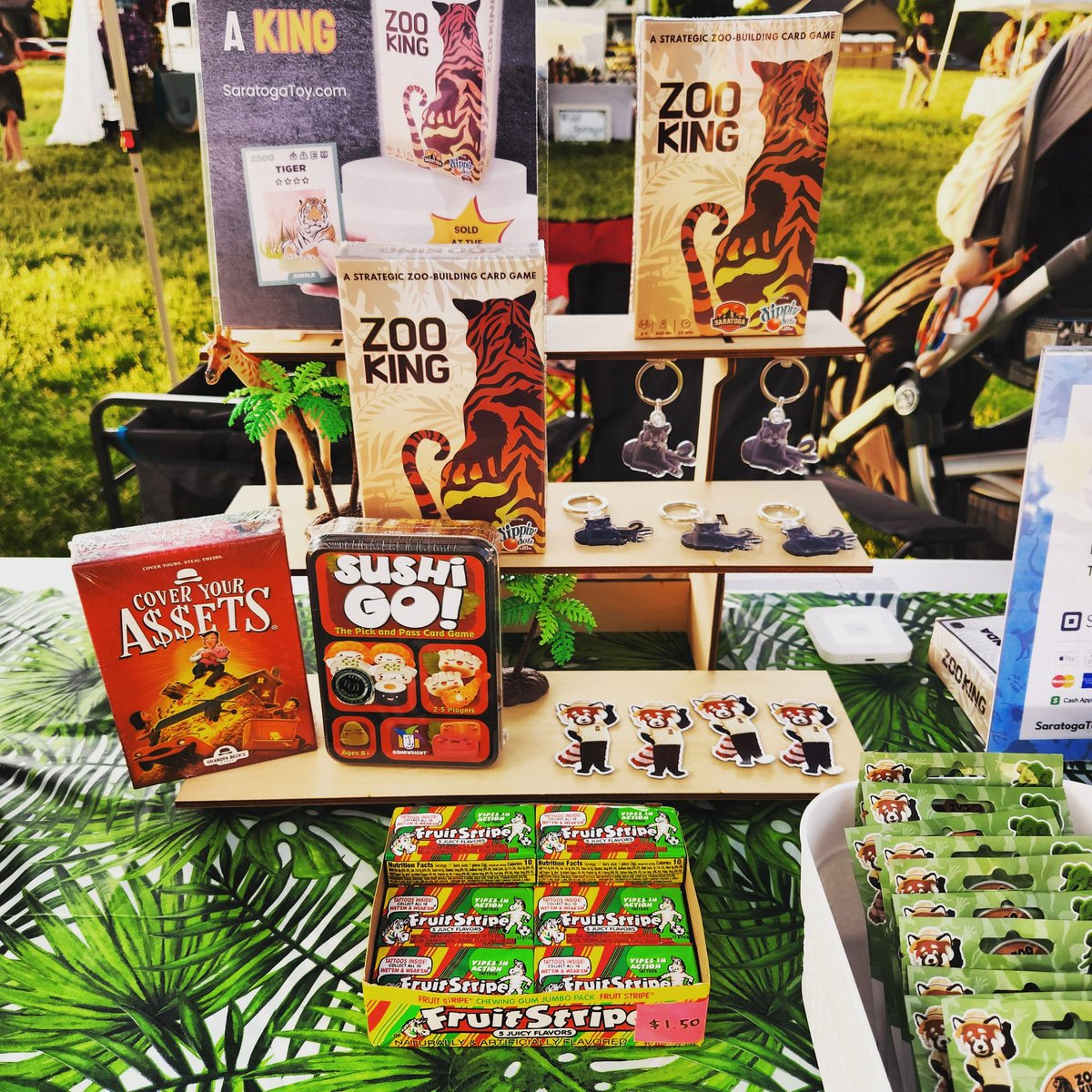 Summer market setup 👌 #boardgames #zooking #tabletopgames #zootycoon #planetzoo #gamer #zoo