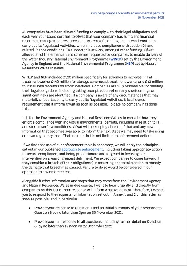 We, the customers, have for 30 years already provided all of the funding necessary for WCs to comply with the law something WCs confirm to @Ofwat each and every year.  

Where's our money gone? What has happened to it? When can we the customer have a refund? (2/2)